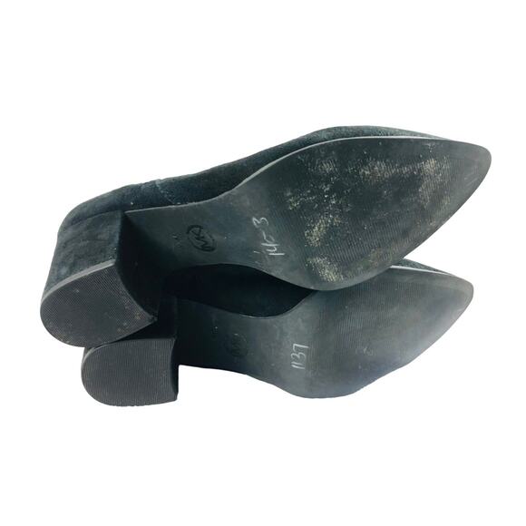 Michael Kors Womens Dawson Bootie Heeled Black Suede Leather Zip Boots 9.5 - Picture 10 of 10